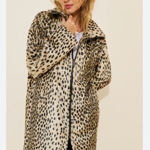 Free people Lana Leopard Print Women's Coat